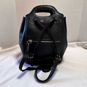 COACH Vintage 9994 Drawstring Backpack  - Black Leather